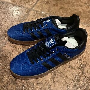 Adidas designer Collab blue low top sneakers